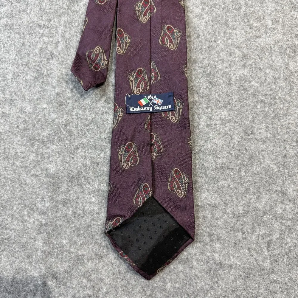 Embassy‎ Square Mens Dress Tie Italian Silk